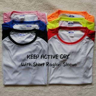 KEEP Active Dry T-shirt White With Short Raglan Sleeves For Company/Office/School/Lovers/Sports