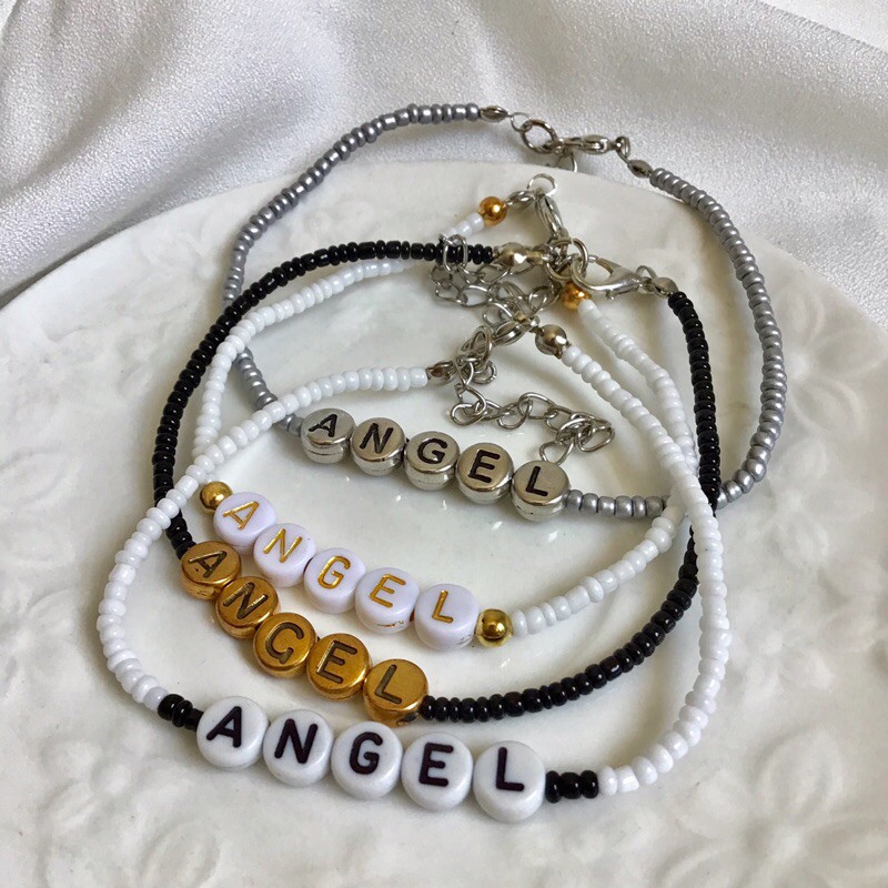 [beads.pls_] Personalized/ Customized Name Bead Bracelet Shopee