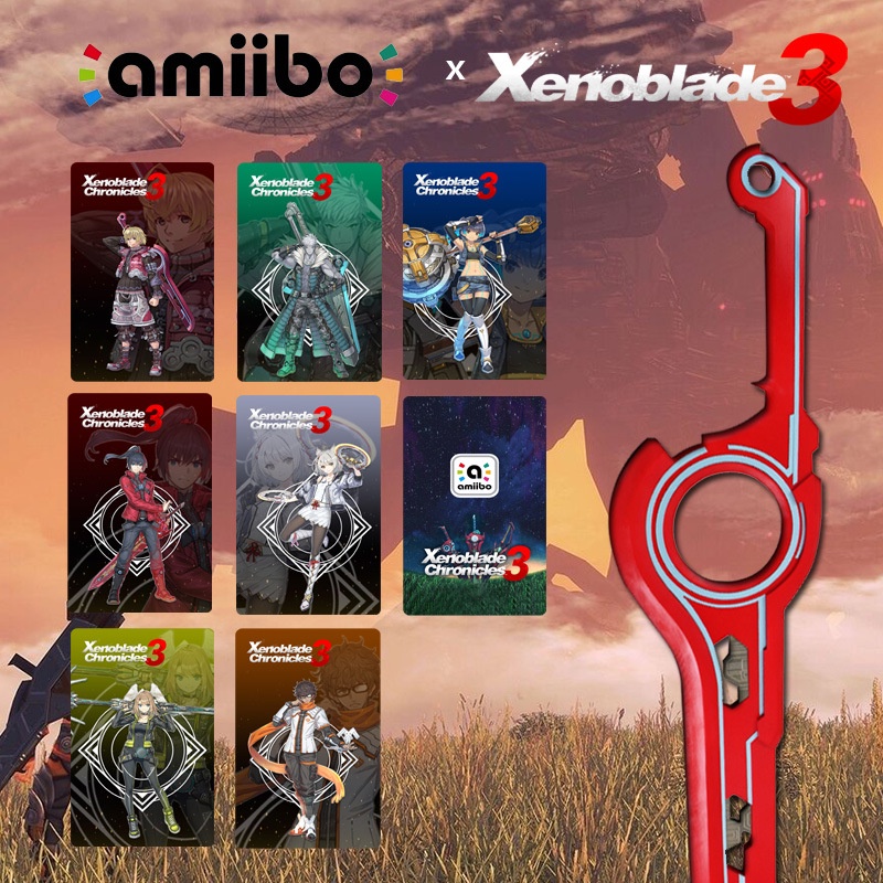 Xenoblade 3 Amiibo A Set of 7 Sheets Shulk NS Switch Game Card