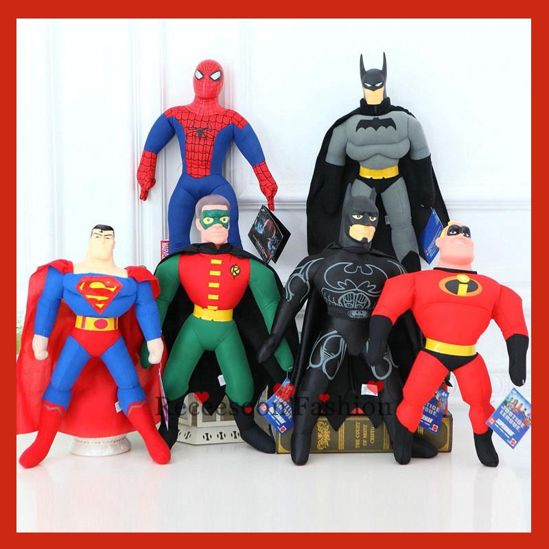 10" New Super Hero Batman Figure Soft Plush Doll Stuffed Toy Kids Gift 
