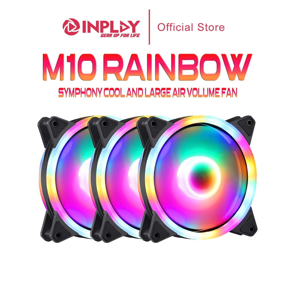 INPLAY M10 Rainbow RGB 120MM LED Cooling Fan For