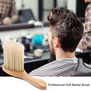 Wood Handle Cleaning Sweep Hairbrush Lightweight Nylon Salon Stylist Tool Retro Neck Face Duster Brush 