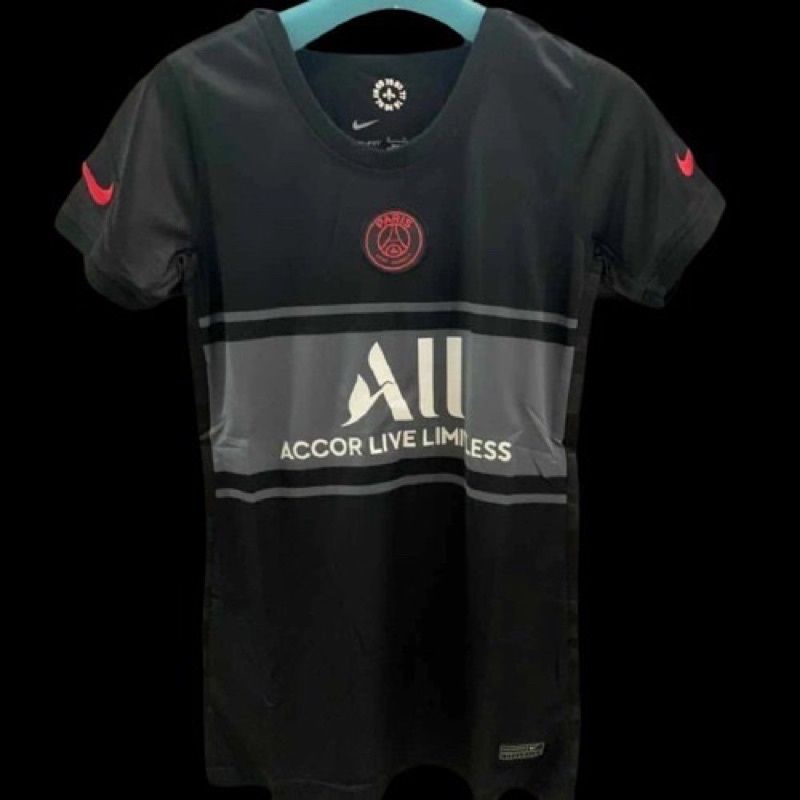 HITAM Ladies Soccer Jersey psg 3rd Black 21/22 Original grade Shopee Philippines