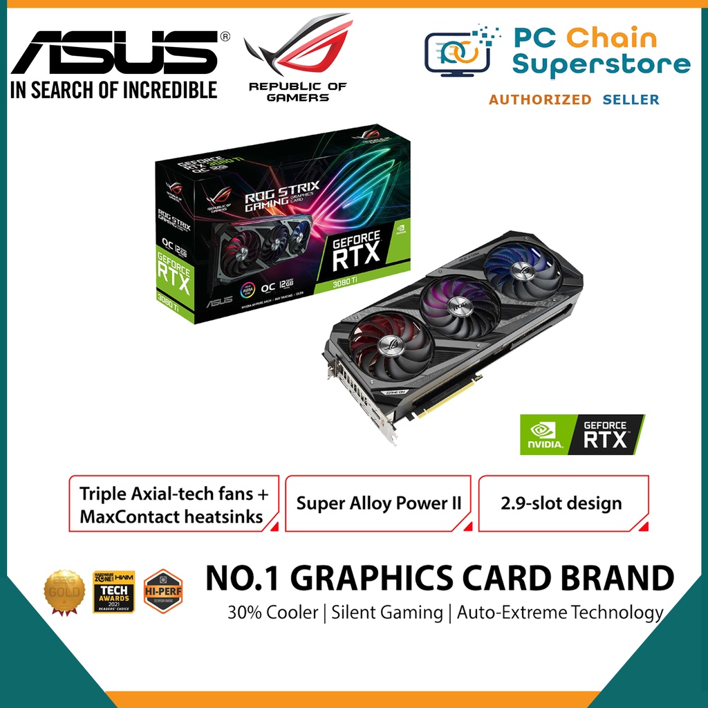 ASUS ROG Strix RTX 3080 Ti OC Edition 12GB GDDR6X Graphics Card ( ROG ...