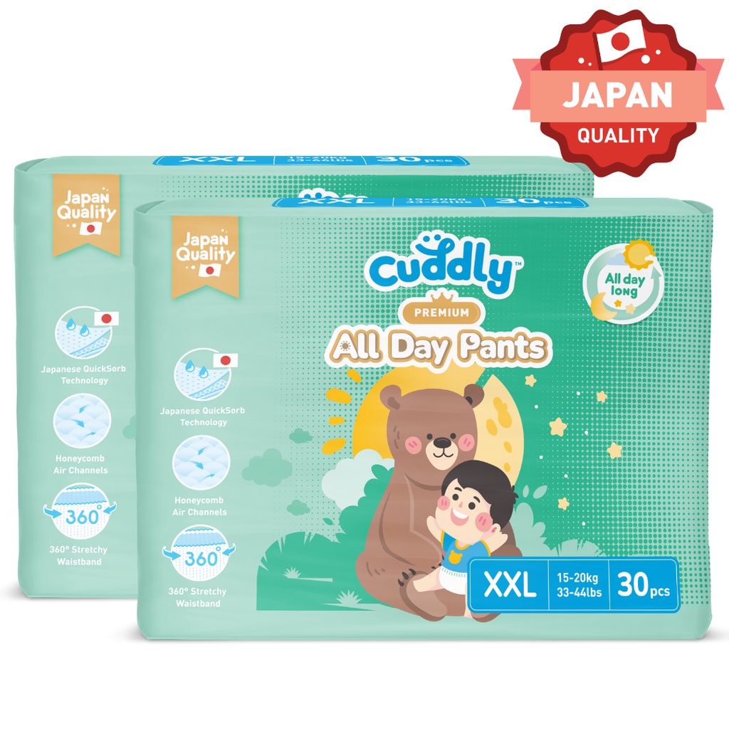 Cuddly All Day Overnight Premium Baby Pants Diaper 60's XXL