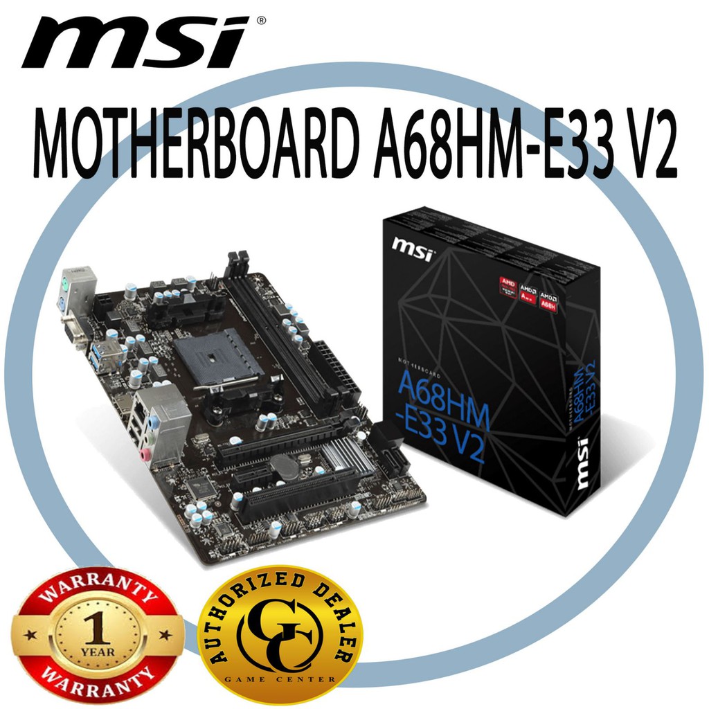 MSI A68HM-E33 V2 FM2 AMD A68H Chipset Motherboard | Shopee Philippines
