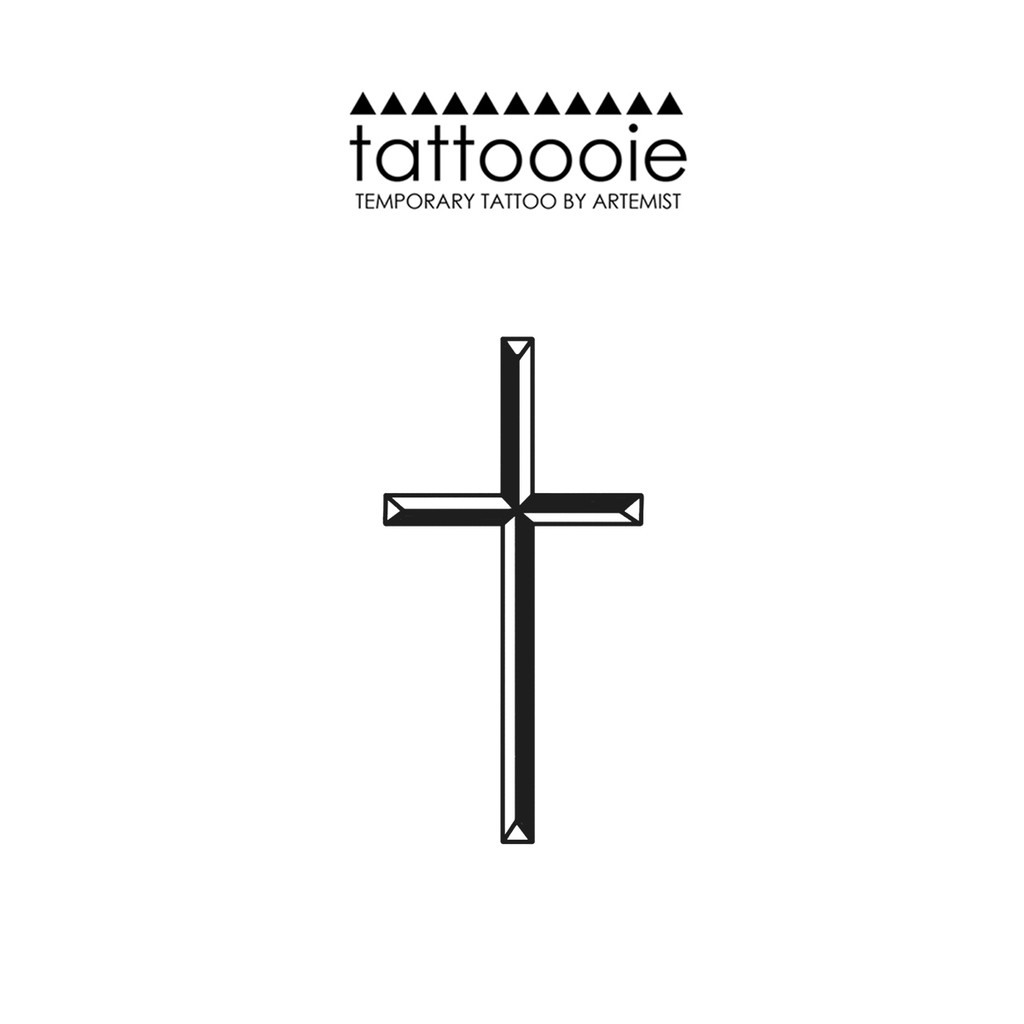 TATTOOOIE TEMPORARY TATTOO INK SERIES CROSS MINIMALIST Shopee