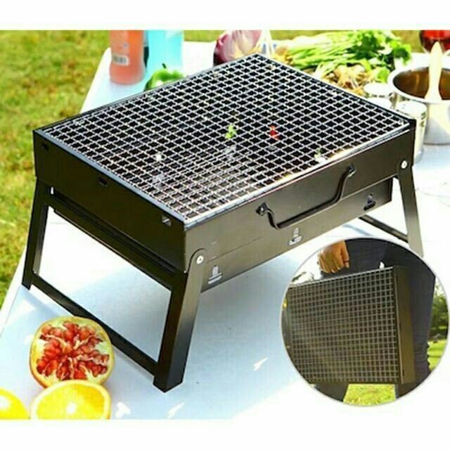 Stainless steel Foldable Charcoal BBQ Grill | Shopee ...