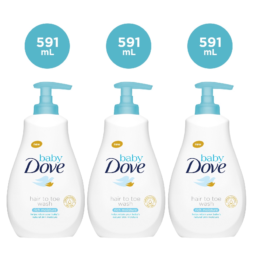 dove hair to toe baby wash