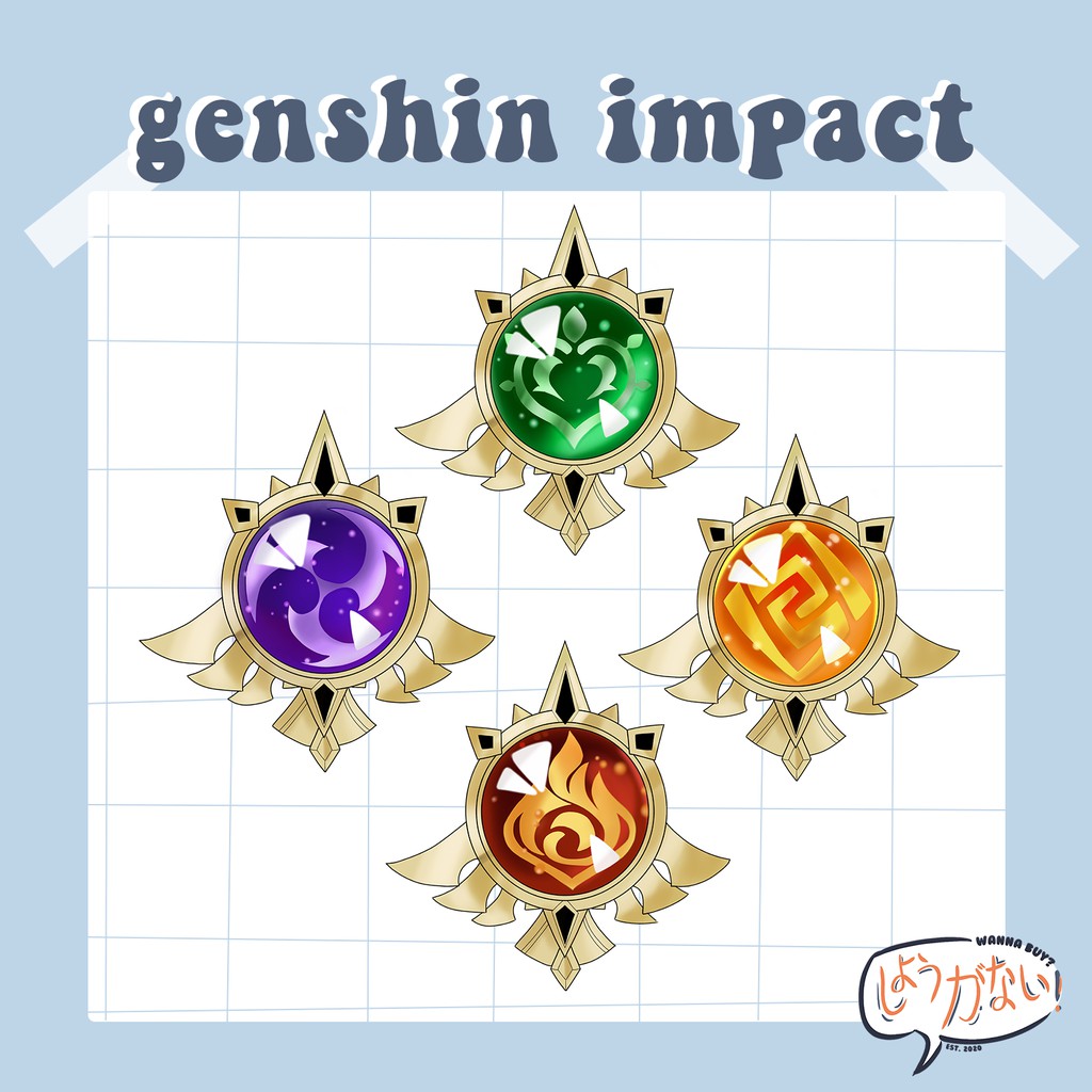 Genshin Impact Visions - Monsdadt Sticker Sheet | Shopee Philippines