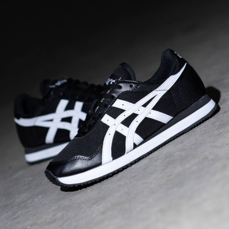 Asics TIGER RUNNER BLACK WHITE ORIGINAL Shoes | Shopee Philippines