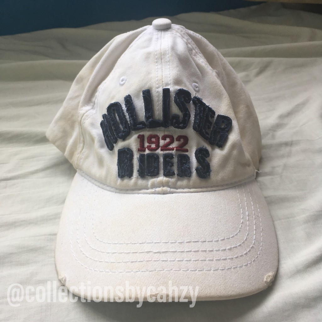 white hollister hat