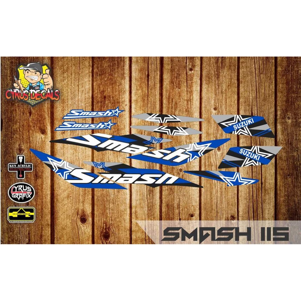 SMASH 115 STOCK GLOSSY DECALS Shopee Philippines