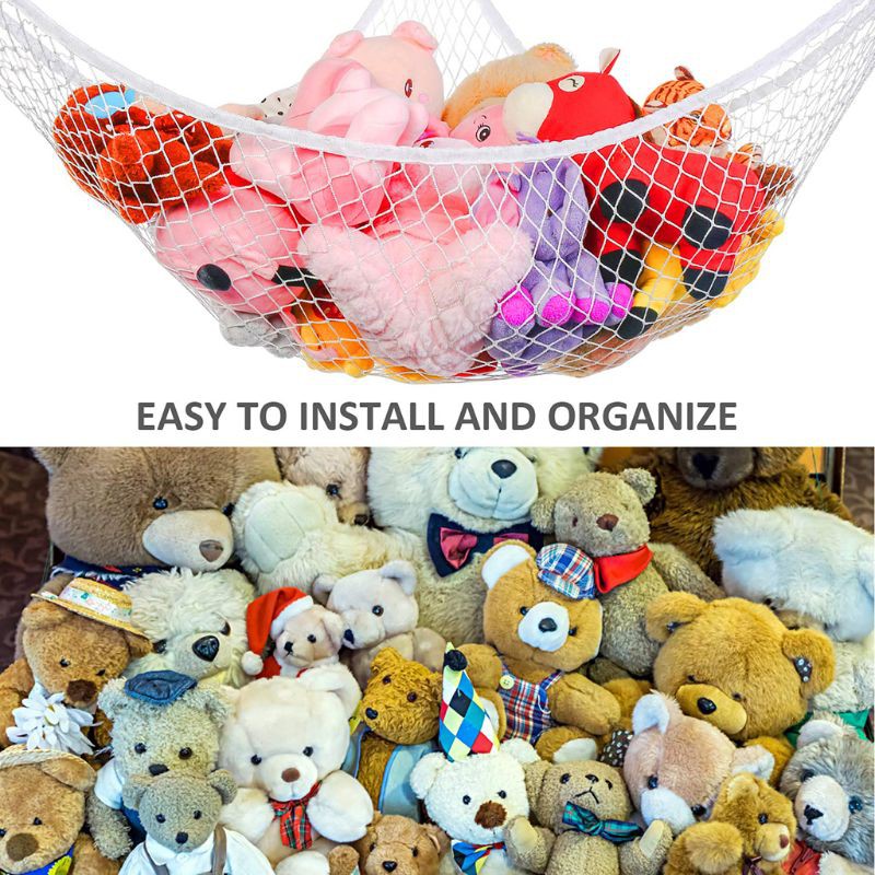 corner mesh stuffed animal holder