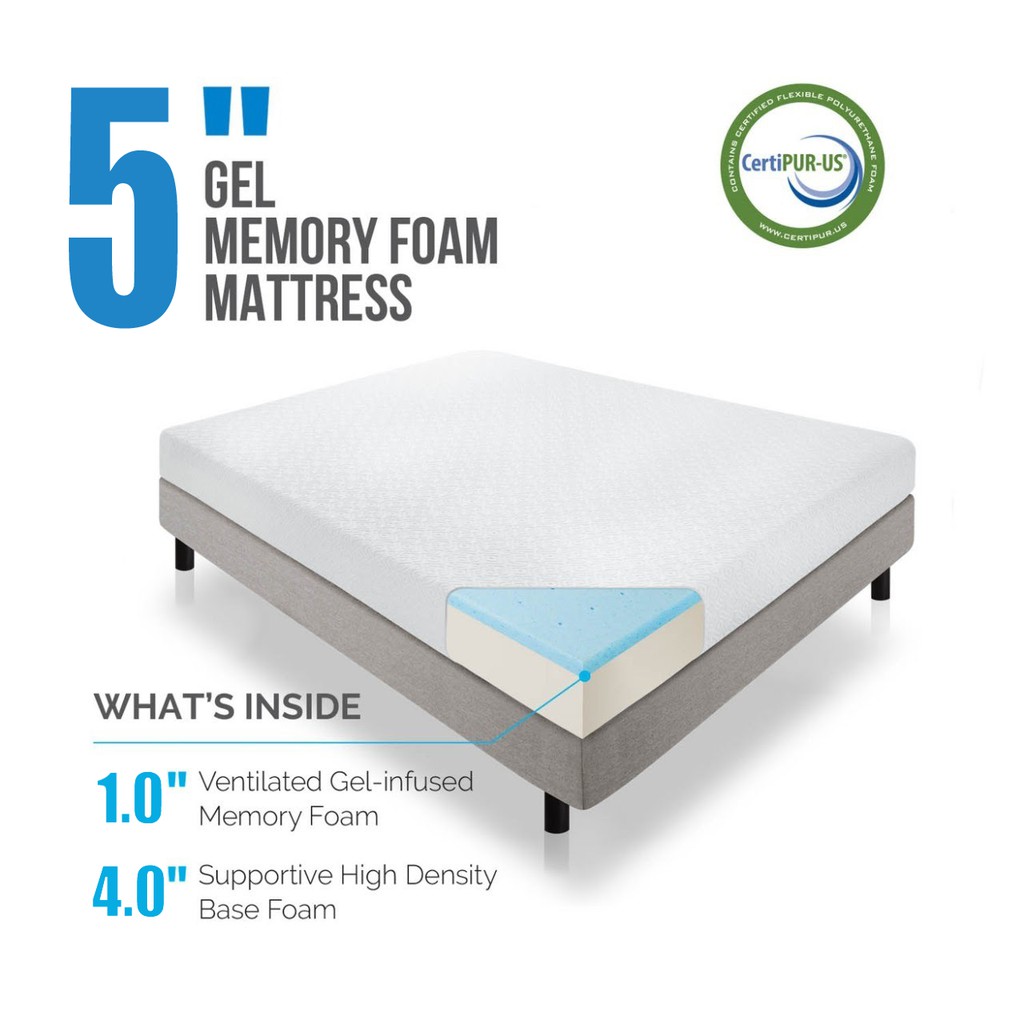 Comfort Living Ph Premium Memory Foam Mattress 5 Inch Full