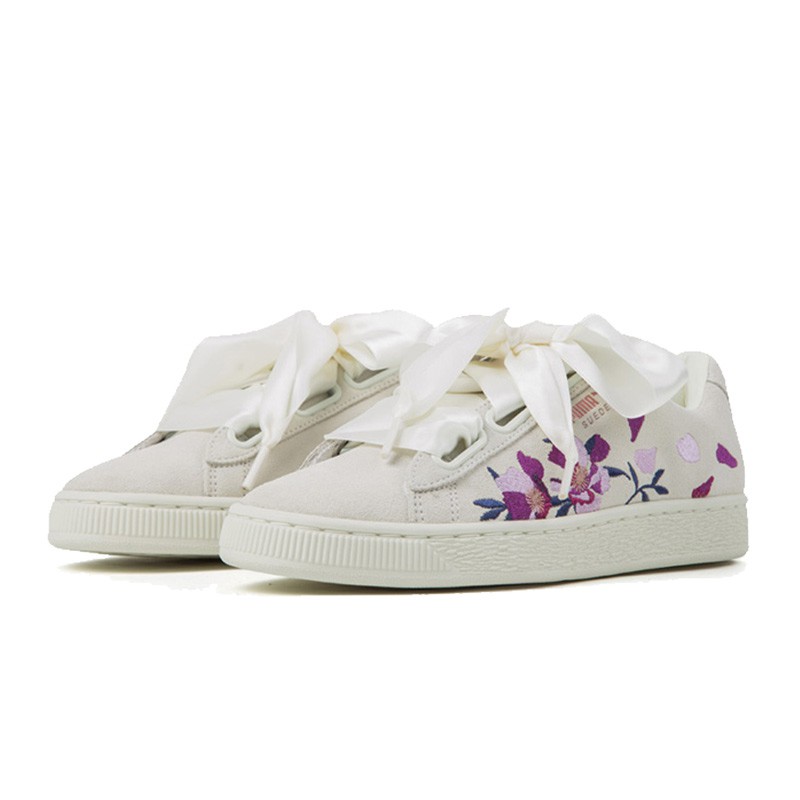 puma suede bow flowery