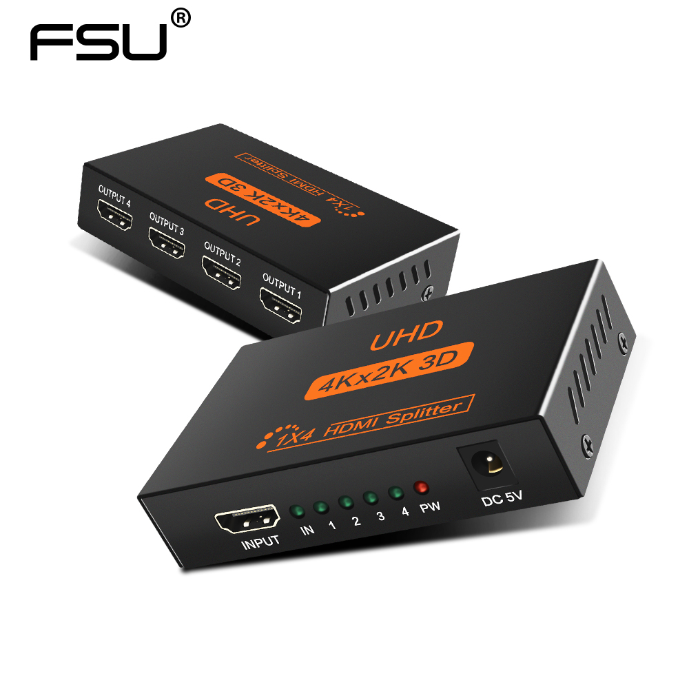 Fsu In Out In Out Hdmi Splitter Amplifier P K Dual Display Converter With Power