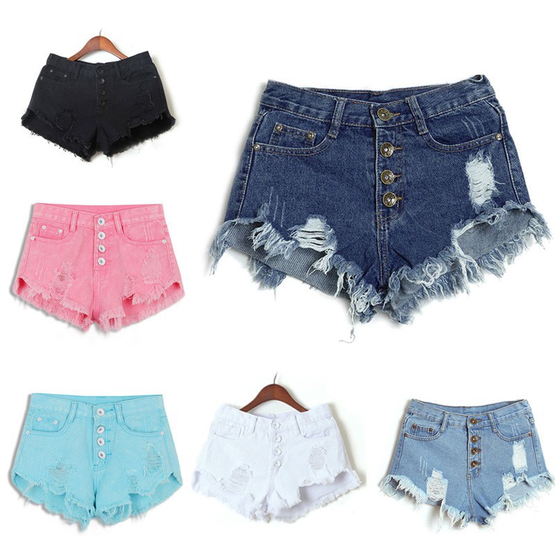denim shorts with holes