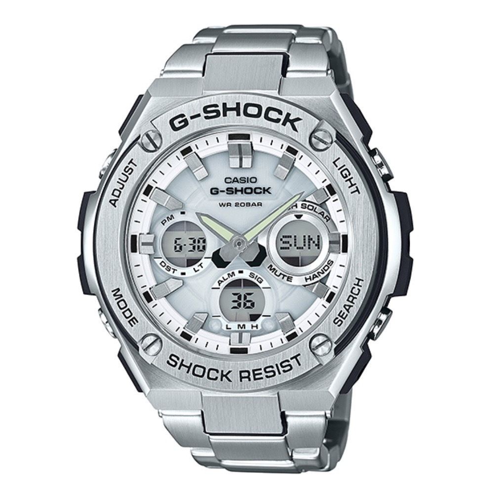 g shock steel silver