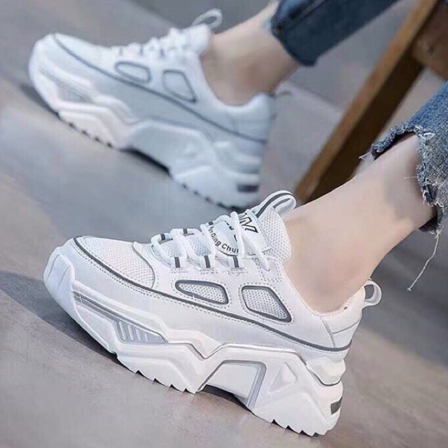 white wedge slip on sneakers