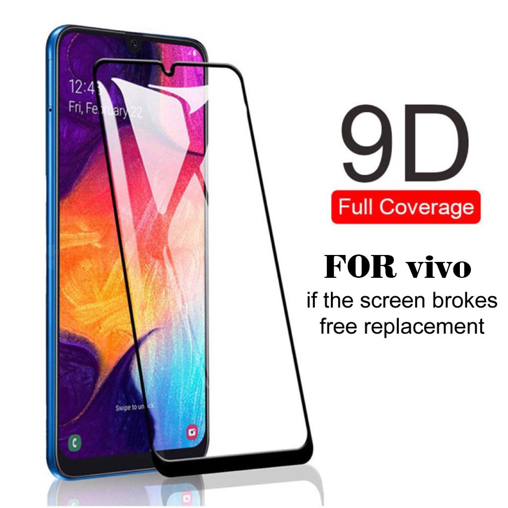 Full Tempered Glass Vivo Y30 V19 Y50 V15pro V15 V11i V11 V9 V7 V7 Y11 Y19 Y71 Y81 Y91 Y53 S1 8211