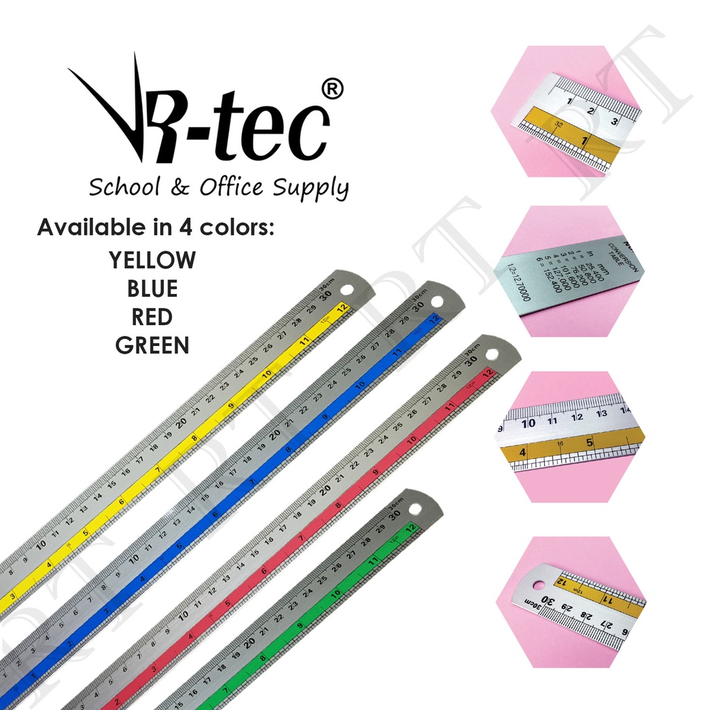 aluminum-ruler-12-inches-30-cm-length-w-inches-to-millimetre