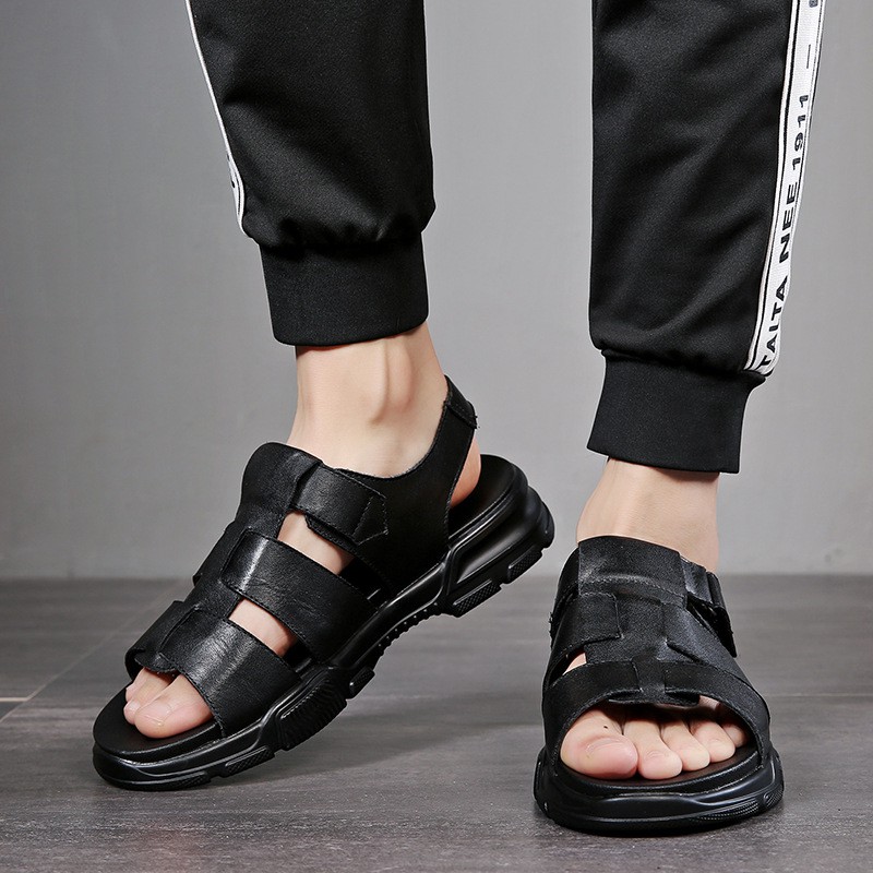zara black leather sandals
