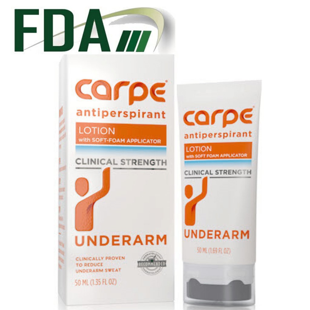 Carpe Underarm Antiperspirant Lotion FDA PH USA Registered. Only