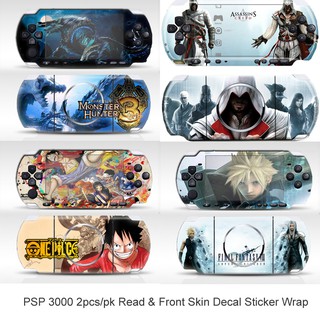 PSP 1000 / E1000 / 2000 / 3000 /PS Vita PSV 1000 /2000 2pcs/pk Read & Front Skin Decal Sticker Wrap Cover Theme Stickers