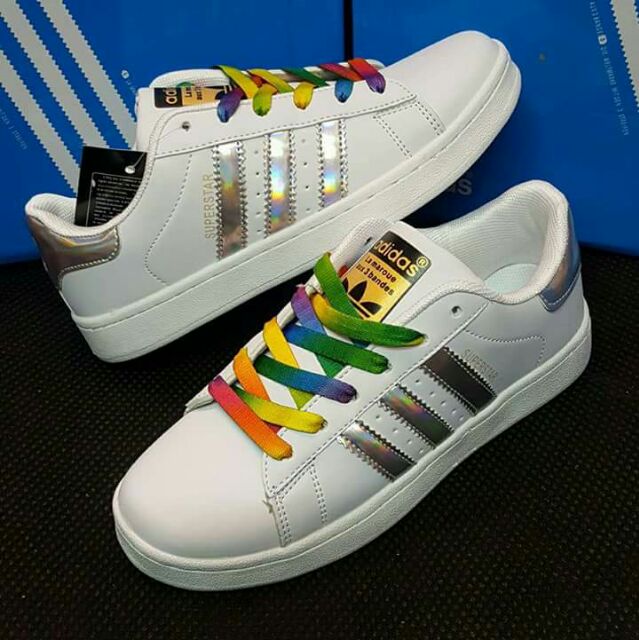 adidas superstar rainbow holographic