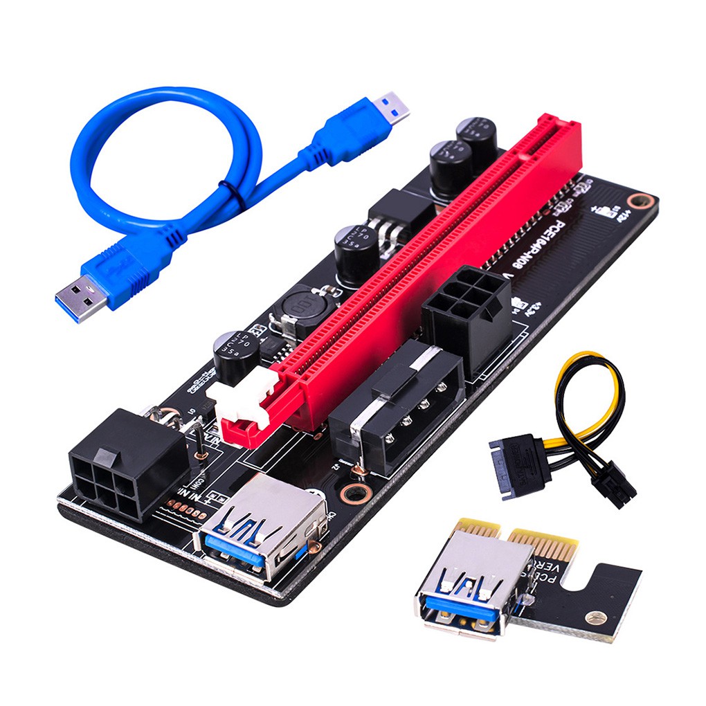 PCI E Riser Board 1X To 16X GPU Extender Riser Card PCI E USB 3 0 GPU 