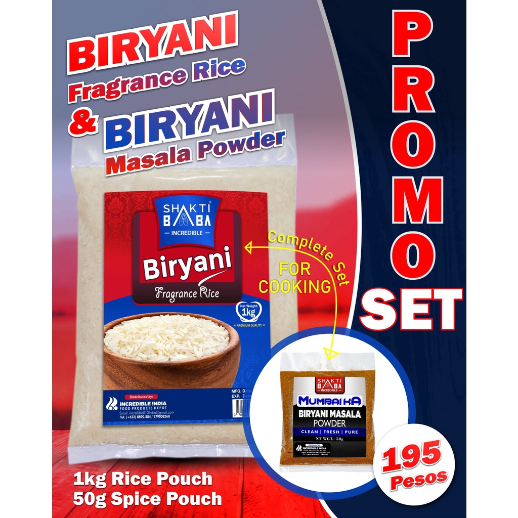 Biryani Fragrant Rice & Masala Powder Promo 1kg & 50g Spice(This is not