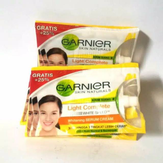 garnier light complete day cream sachet