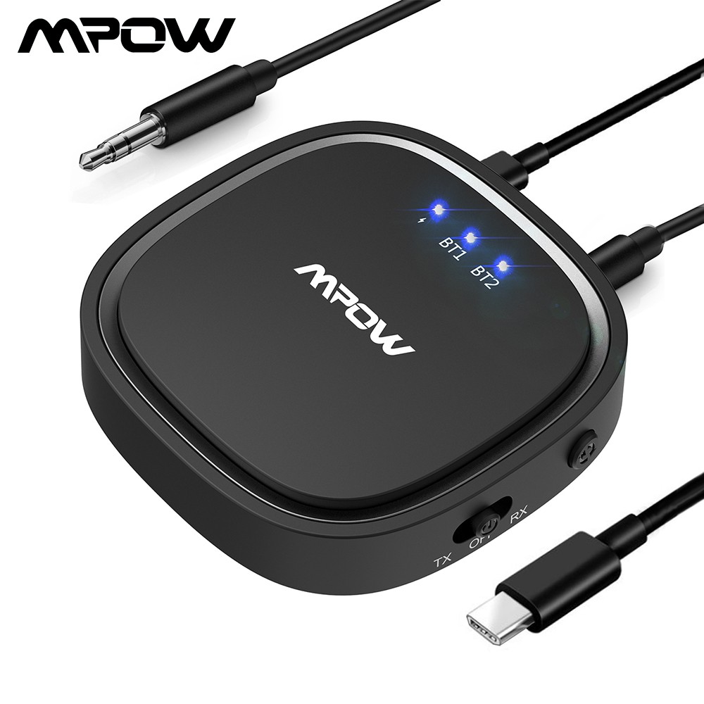 MPOW TV Bluetooth 5.0 Receiver 2 in 1 Wireless Audio Adapter Shopee