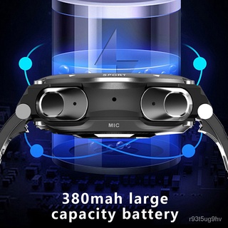 LEMFO T92 Smart Watch Men TWS Bluetooth 5.0 Earphone Call Music Body Temperature DIY Watch Face 