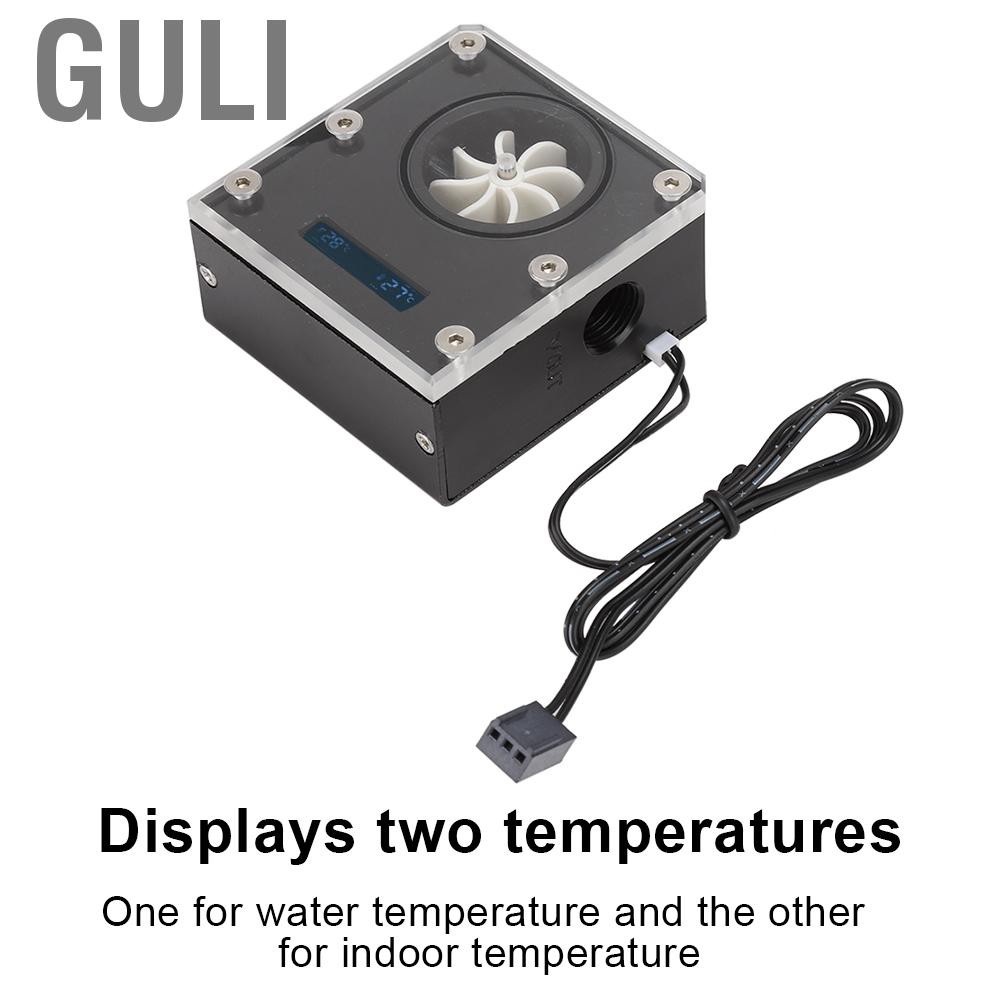 Guli PC water cooling flow meter G1/4 inch threaded LCD display sensor