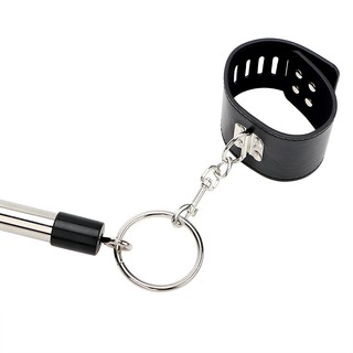 2021◊VATINE Stainless Steel Spreader Bar Restraint Bondage Leather Wrist Ankle Cuffs With Lock & K #4