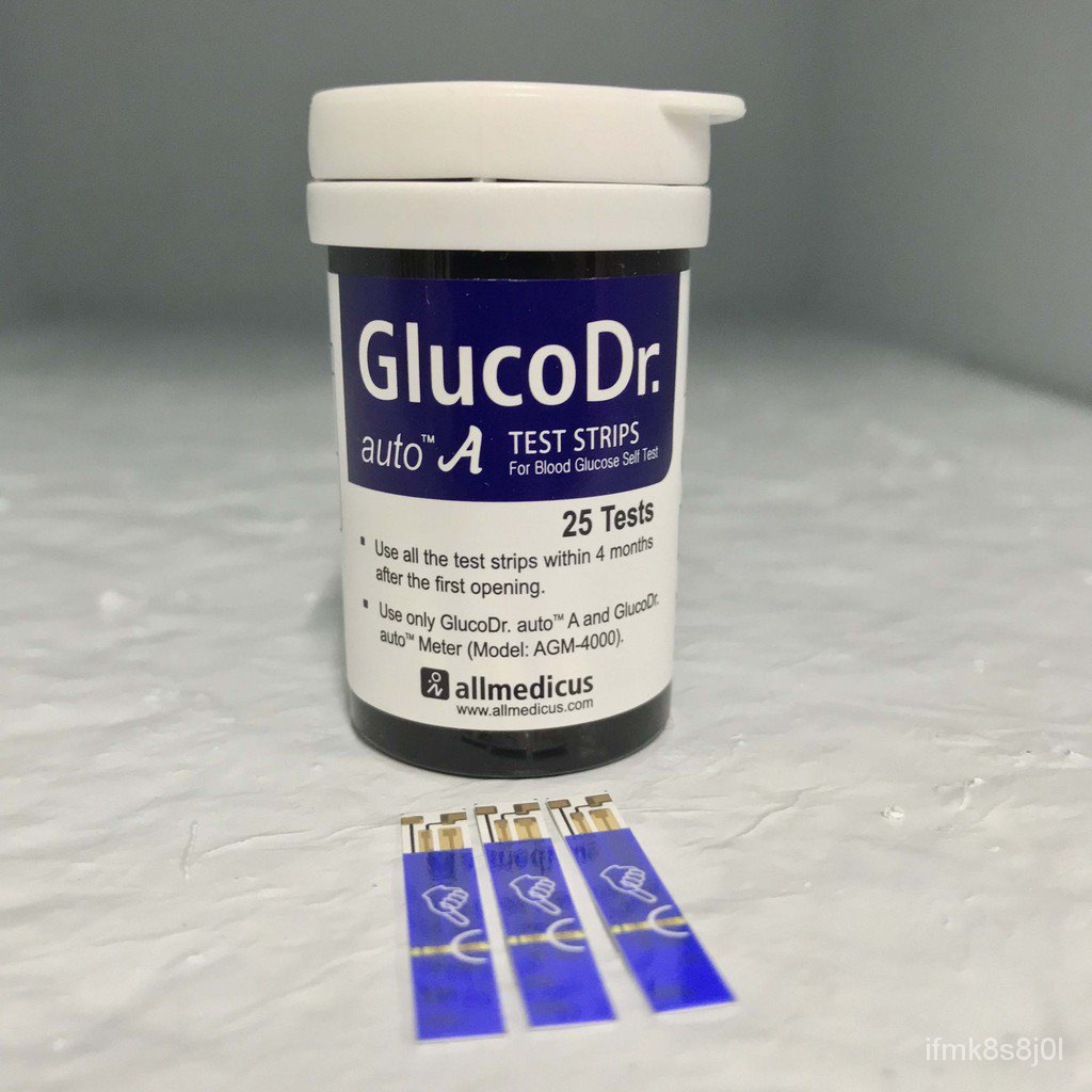 GlucoDr Auto A Glucose Test Strips Auto Code (25 Tests) Shopee