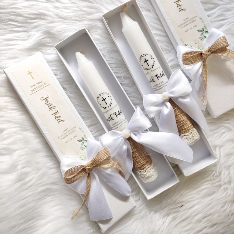 Candle Box for Baptismal / Christening (box only candle not included