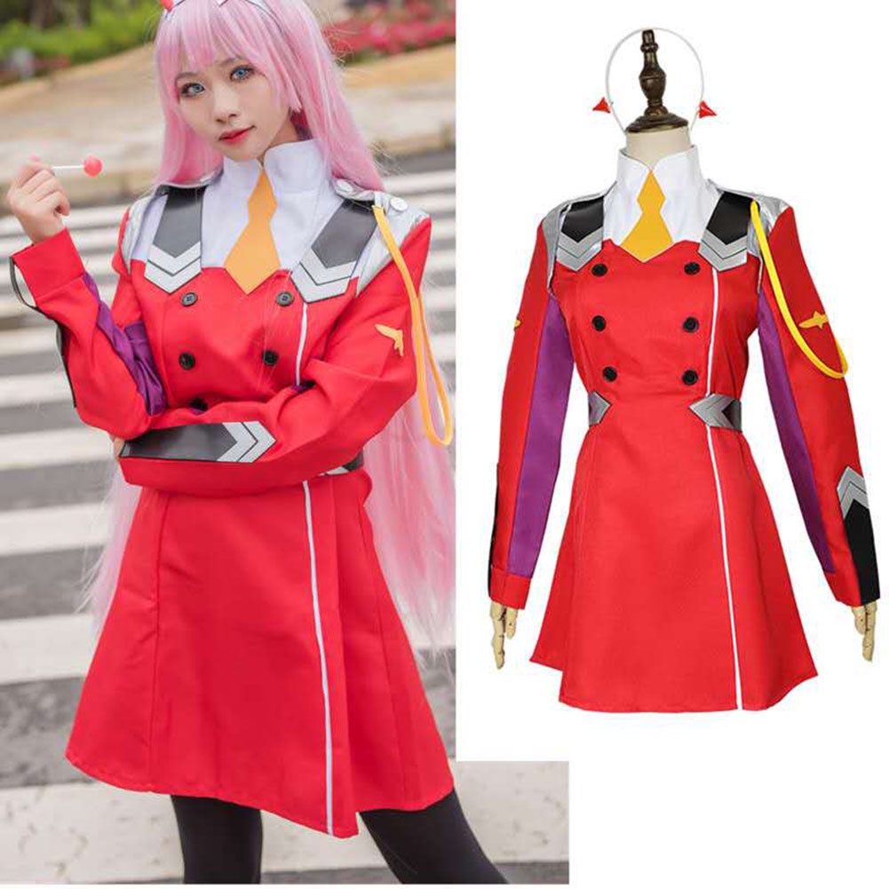 Cosplay Clothes Darling in The FRANXX Zero Two Uniform Cosplay Red ...