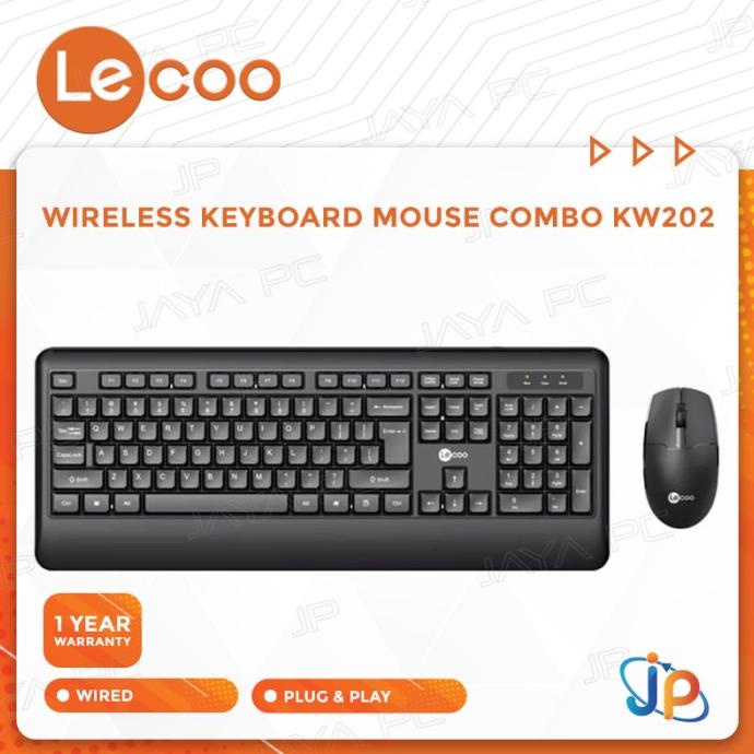 Lecoo KW202 Office Wireless Keyboard Mouse Combo Bundle Shopee