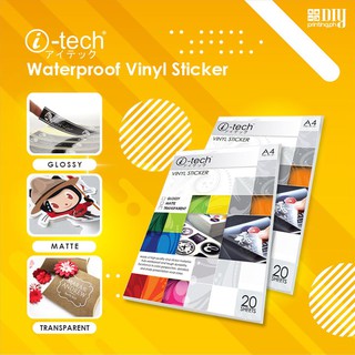 Itech Waterproof Printable Vinyl Sticker MAtte / Transparent / Glossy ...