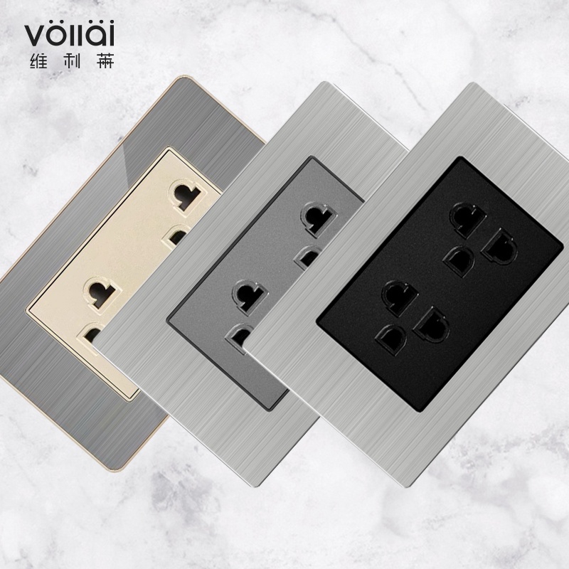 Outlet socket for wall 3/6 pin plug electrical socket outlet15amp