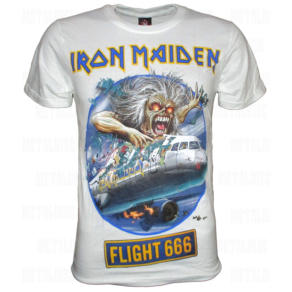 iron maiden white t shirt