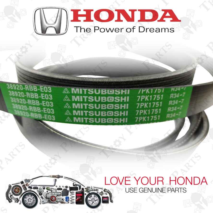 Original Honda Fan Belt 38920-RBB-E03 for Honda CRV SWA 2.4 - 7PK1751 ...