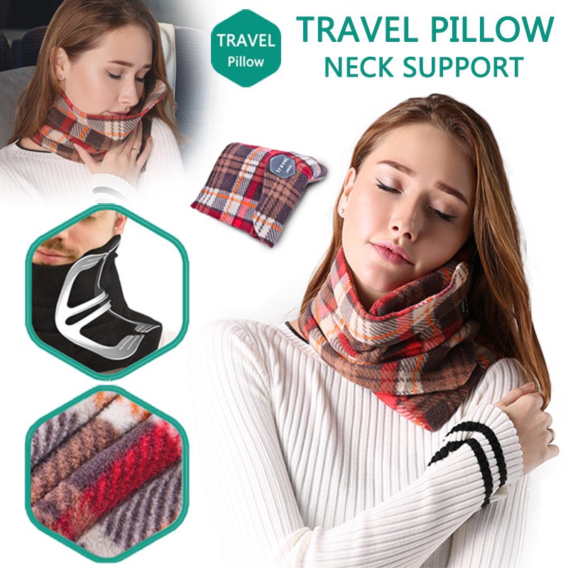 airplane neck pillow scarf