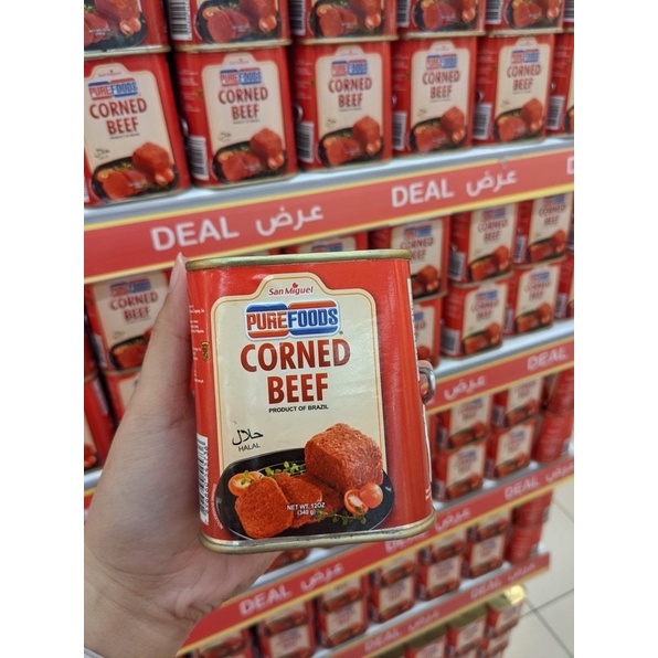Purefoods Corned beef 340gram Halal made in Brazil 012023 expiry Shopee Philippines