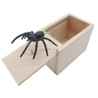 NEW Funny Scare Box Wooden Prank Spider Hidden in Case Great Quality Prank-Wooden Scarebox Interesting Play Trick Joke Toys Gift