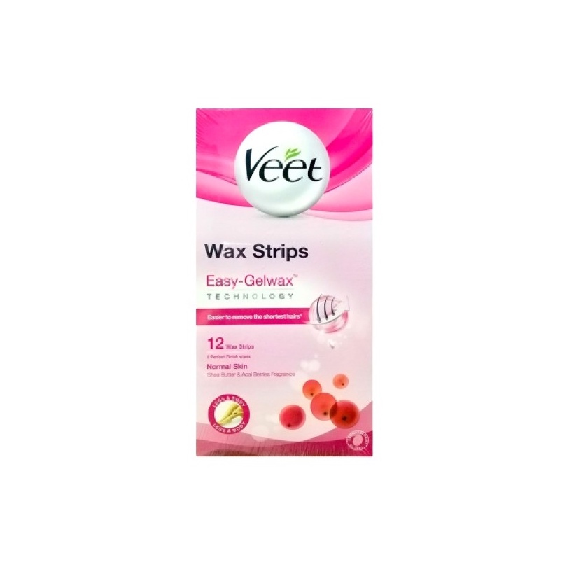 Veet Cold Wax Strips for Legs 12's Normal Skin Shopee Philippines