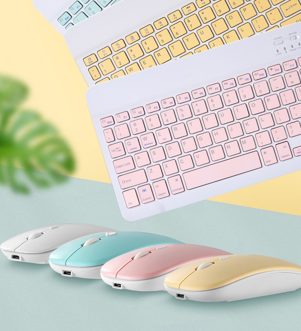 Wireless Bluetooth Keyboard Mouse Set Noiseless Ergonomic Keyboard For Android Ipad Laptop Phone Shopee Philippines